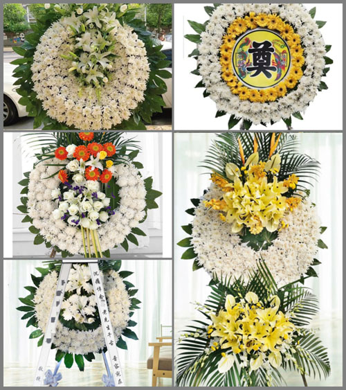 湖北孝感市大悟县三里镇中寨村花圈速递